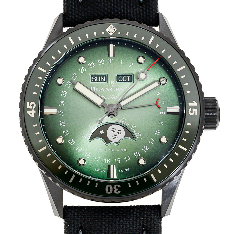 NEW BLANCPAIN FIFTY FATHOMS BATHYSCAPHE QUANTIEME COMPLET PHASES DE LUNE 5054 0153 B52A