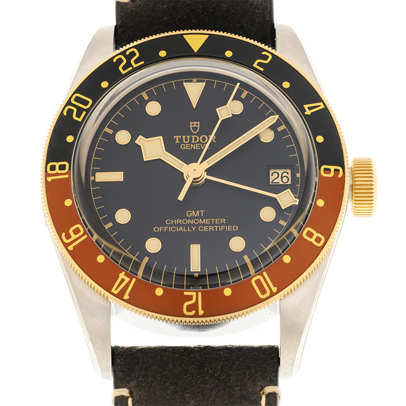NEW TUDOR BLACK BAY GMT 79833MN-0003 LEATHER STRAP