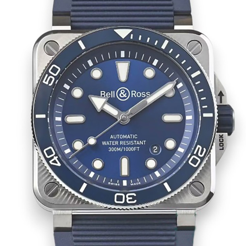 NEW BELL&ROSS BR 03 BR03A-D-BLU-ST/SRB