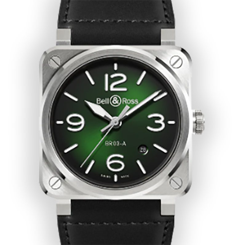 NEW BELL&ROSS BR 03 BR03A-GN-ST/SCA