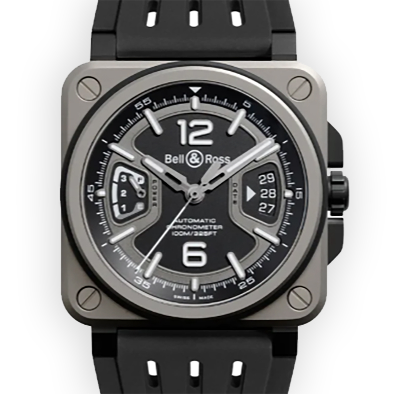 NEW BELL&ROSS BR-X3 BRX3R-BL-TI/SRB