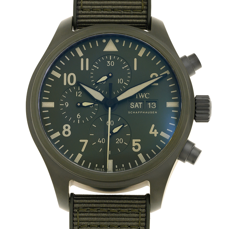NEW IWC Pilots Watch Chronograph TOP GUN Edition Woodland IW389106