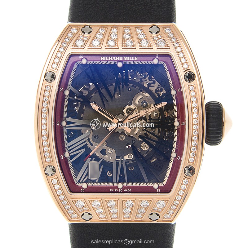 RICHARD MILLE RM023-RG-MED-BK STRAP