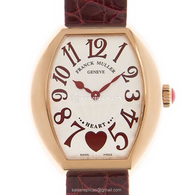 FRANCK MULLER HEART 5002 M QZ C 6H (5N)-RED STRAP 1