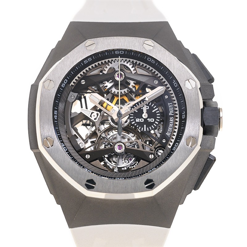 NEW AUDEMARS PIGUET ROYAL OAK CONCEPT Tourbillon Chronograph Openworked Selfwinding 26587TI.OO.D010CA.01 1
