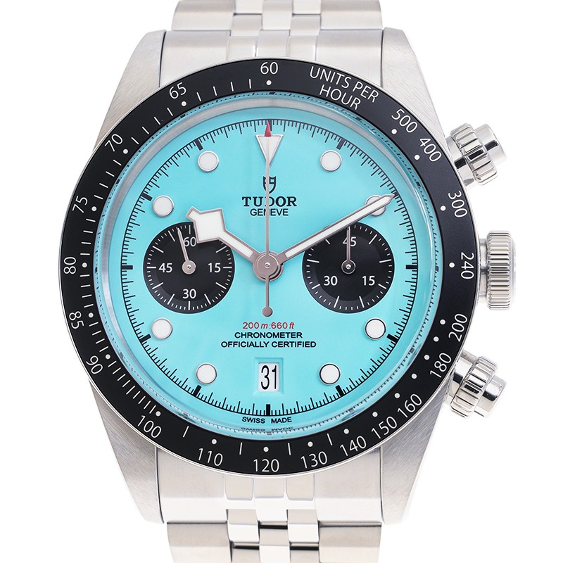 NEW TUDOR BLACK BAY CHRONO 79360N-0024 FLAMINGO BLUE TURQUOISE DIAL 1