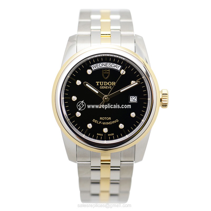 TUDOR GLAMOUR DATE 56003-68063-10DI-BK 2