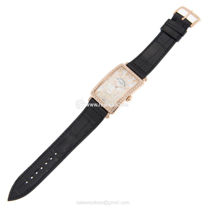 FRANCK MULLER LONG ISLAND 952 QZ REL MOP BC D 1R LS (5N) - BLACK STRAP 2