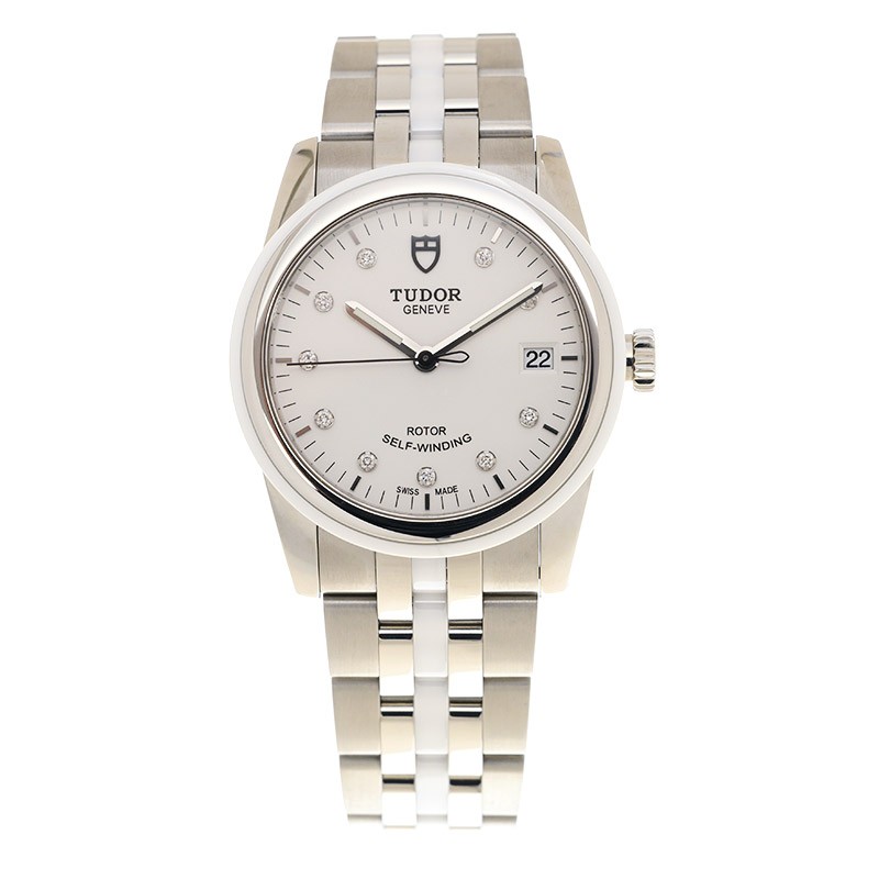 NEW TUDOR GLAMOUR DATE 55010W-68050W-10DI-WT 2