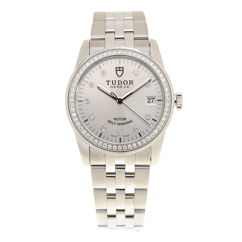 NEW TUDOR GLAMOUR DATE 55020-D-68050-10DI-SV 2
