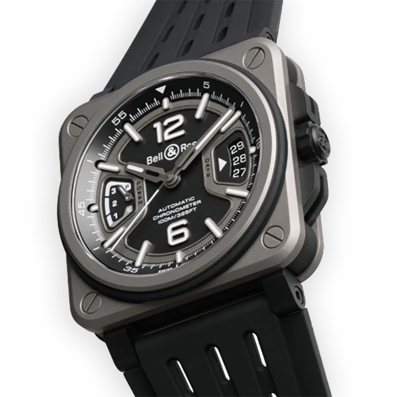 NEW BELL&ROSS BR-X3 BRX3R-BL-TI/SRB 2