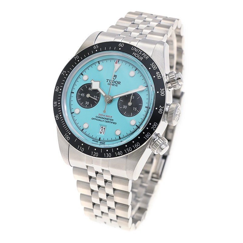 NEW TUDOR BLACK BAY CHRONO 79360N-0024 FLAMINGO BLUE TURQUOISE DIAL 3