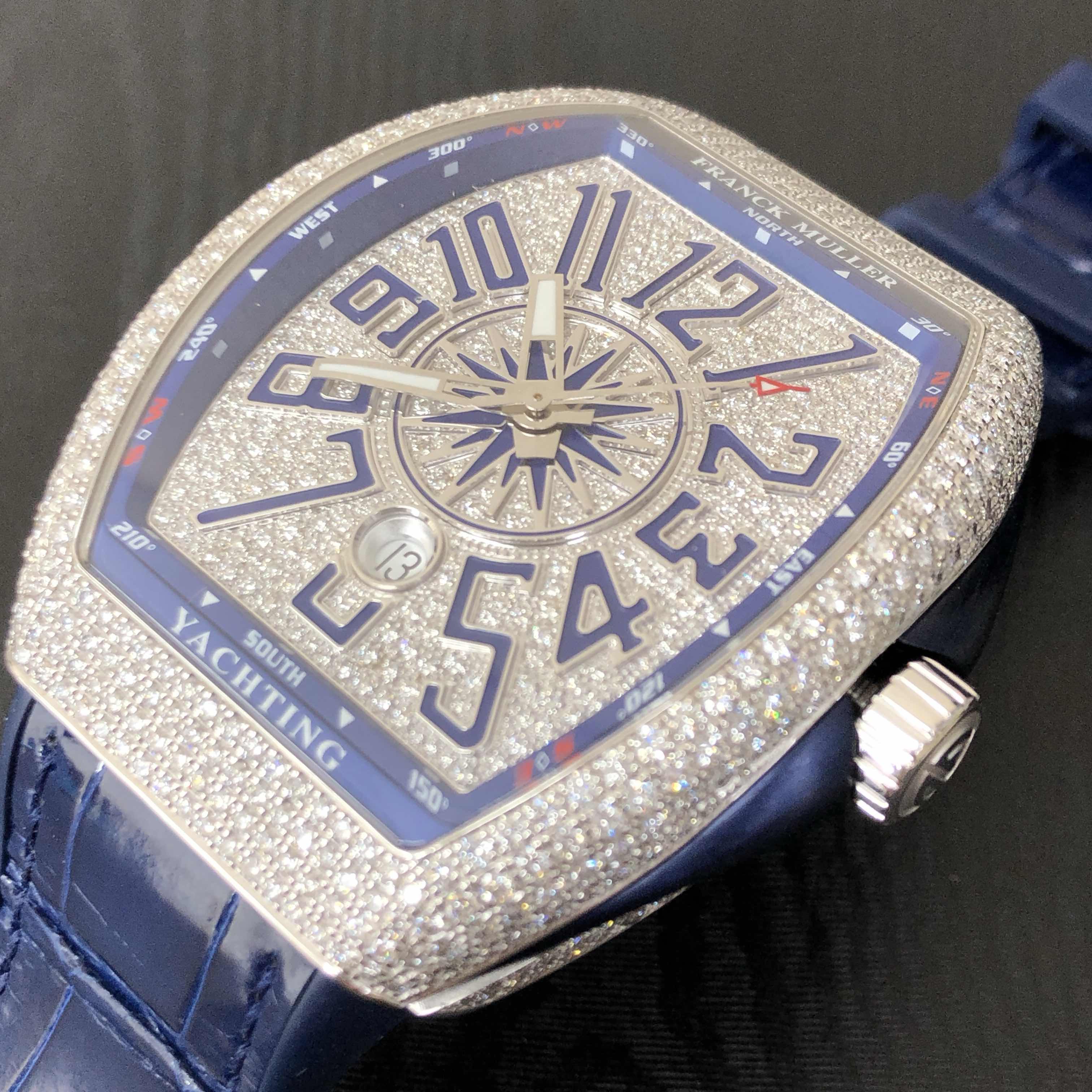 FRANCK MULLER VANGUARD V 45 SC DT D CD YACHTING (OG.BL) 6