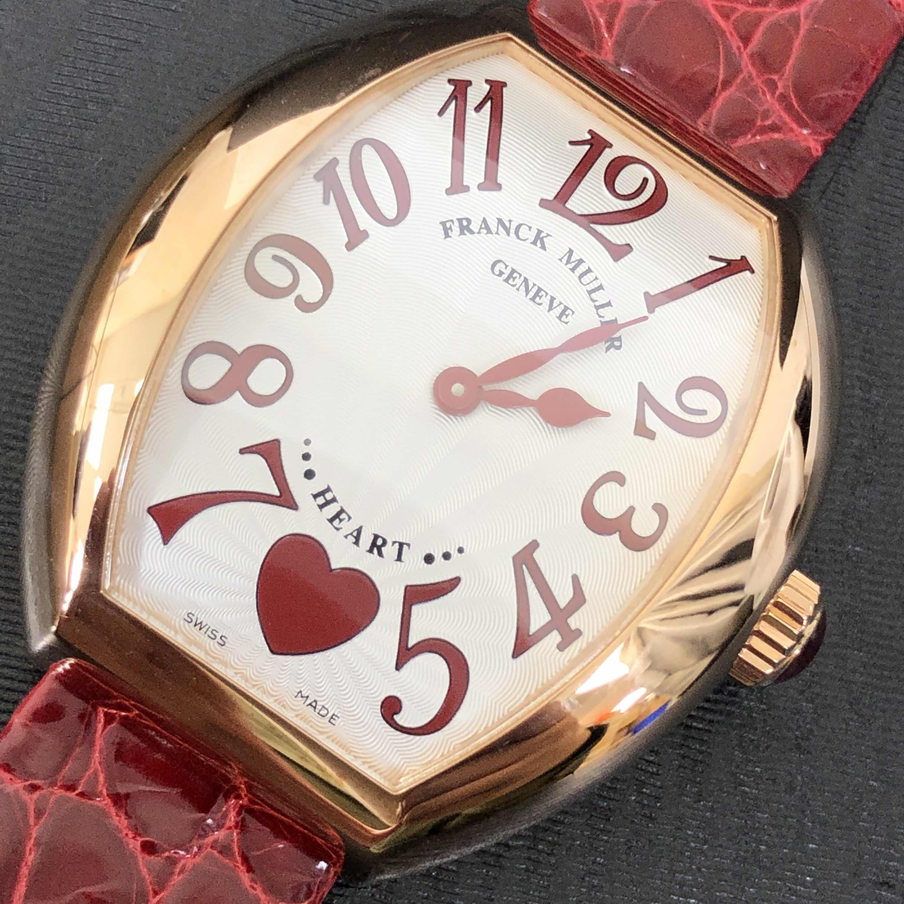 FRANCK MULLER HEART 5002 M QZ C 6H (5N)-RED STRAP 6