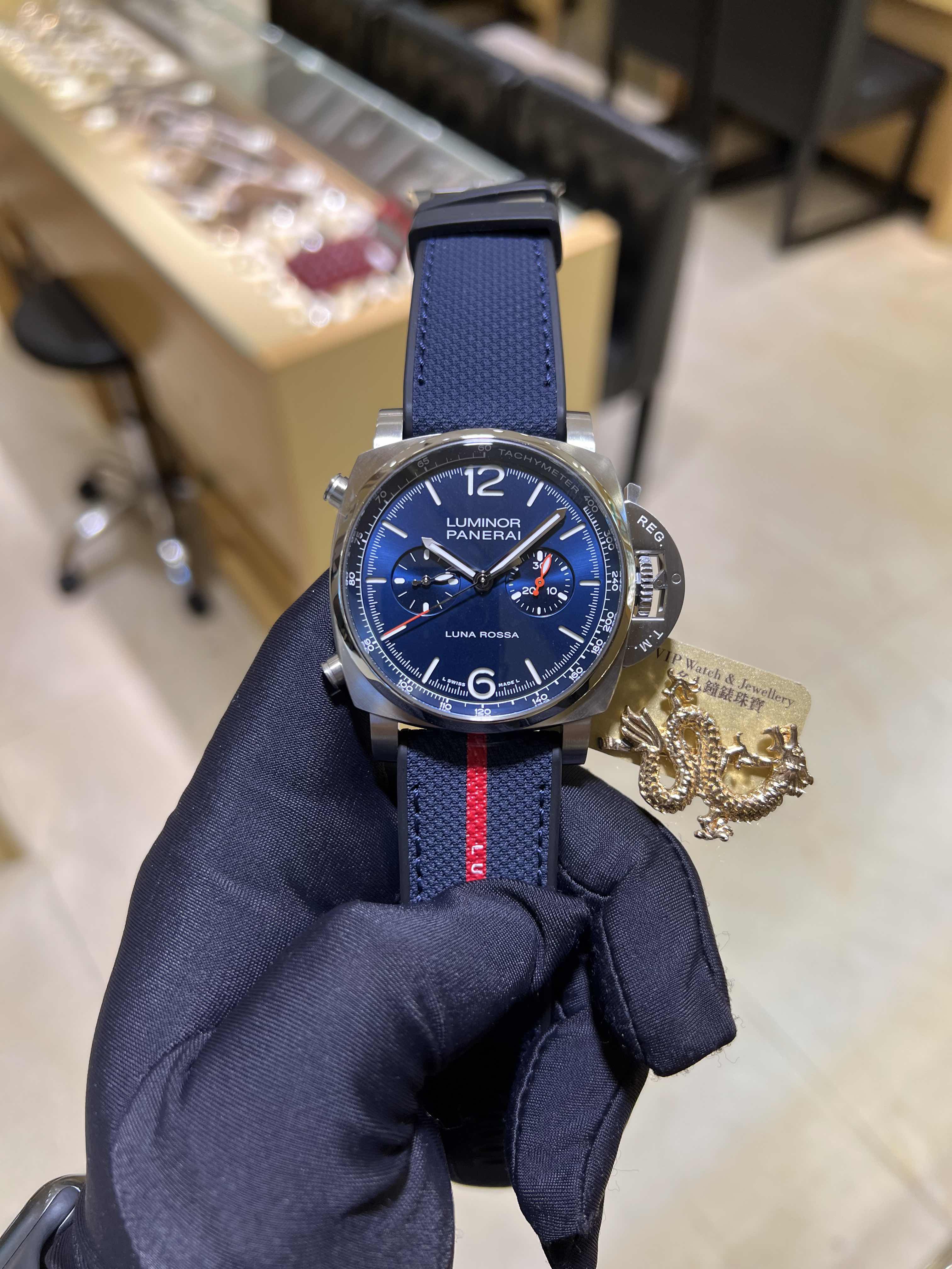 NEW PANERAI LUMINOR CHRONO PAM01303 6