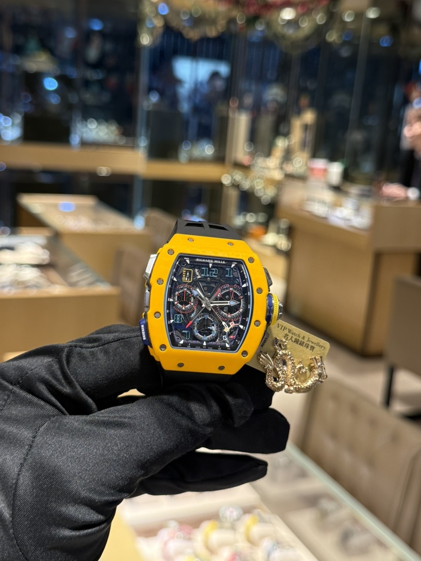 NEW RICHARD MILLE RM65-01 SPLIT-SECONDS CHRONOGRAPH YELLOW QUARTZ TPT LIMITED EDITION OF 120 PIECES 6