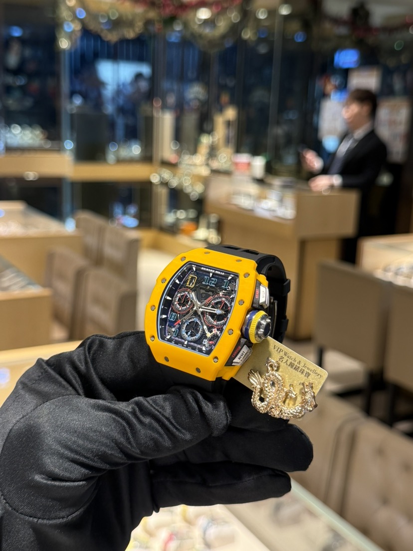 NEW RICHARD MILLE RM65-01 SPLIT-SECONDS CHRONOGRAPH YELLOW QUARTZ TPT LIMITED EDITION OF 120 PIECES 8
